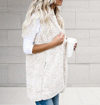Flora Vest with Pockets in White