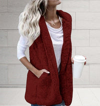 Flora Vest with Pockets in Wine