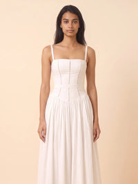 FLORAL MAXI DRESS Pearl White 2