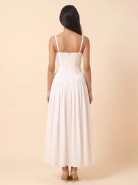 FLORAL MAXI DRESS Pearl White 4
