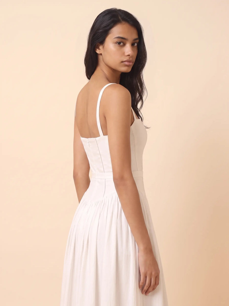 FLORAL MAXI DRESS Pearl White 6