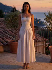 FLORAL MAXI DRESS Pearl White 7
