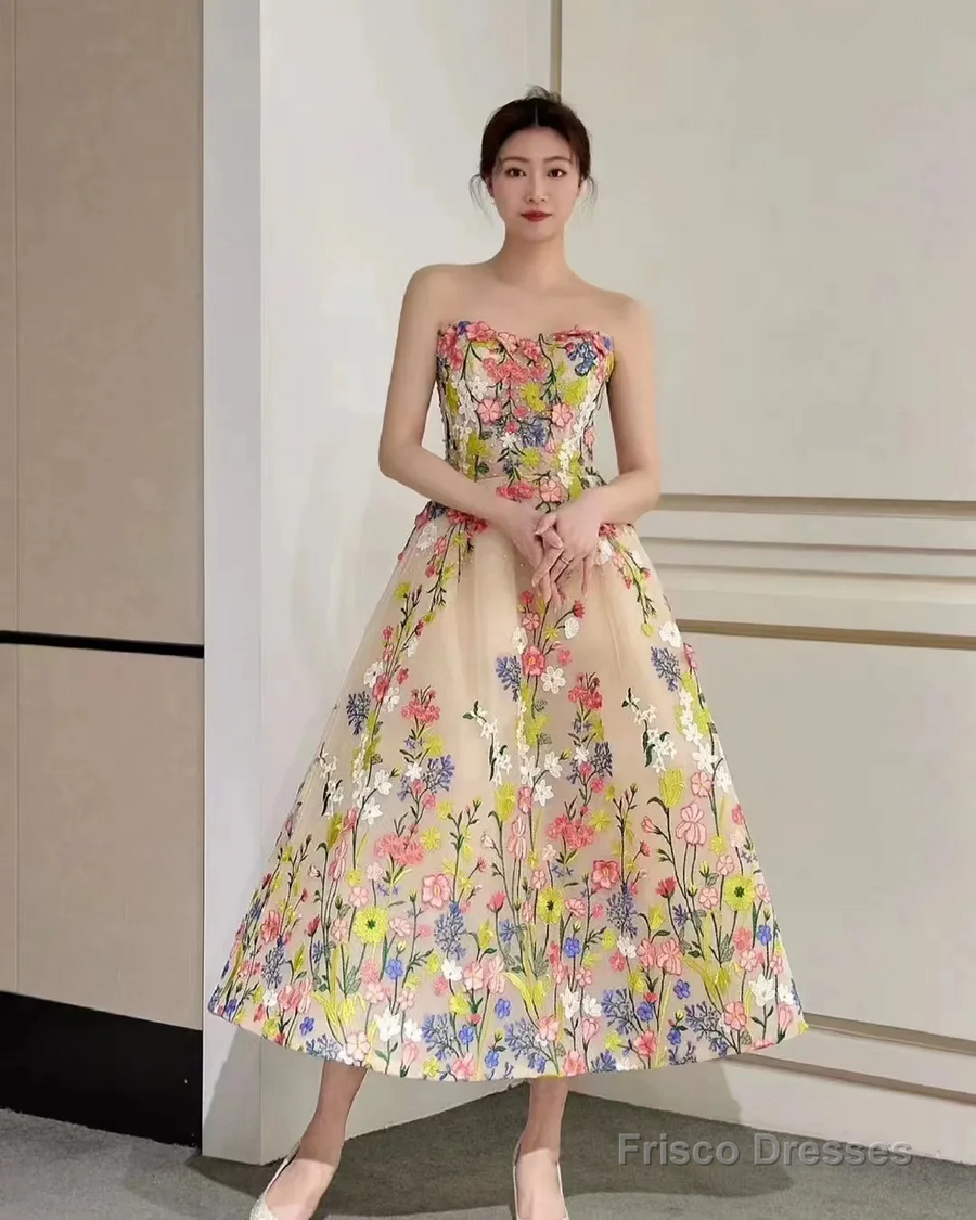 Isabelle Floral Tea-Length Dress
