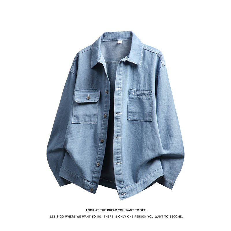 Florence Casual Jacket with Pockets in Light Blue