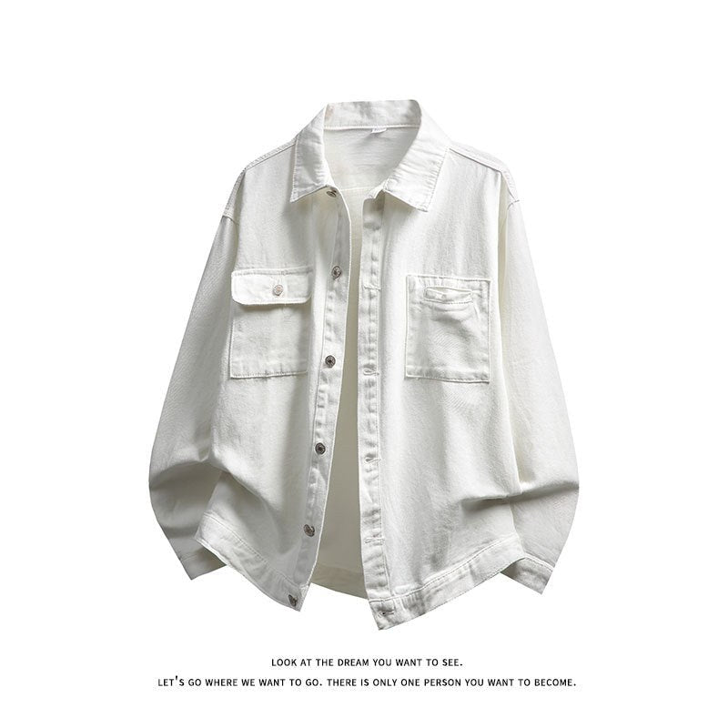 Florence Casual Jacket with Pockets in White