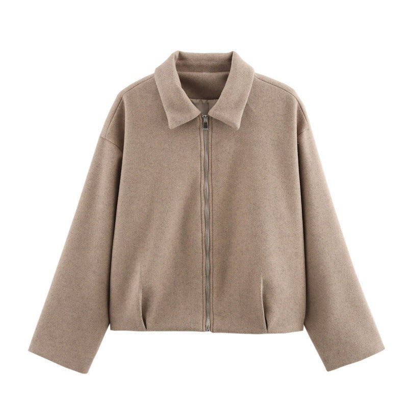 Florence Elegant Jacket with Zip Front in Multicolour
