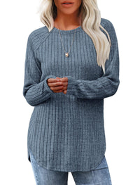 Florence Shirt with Long Sleeve in Blue