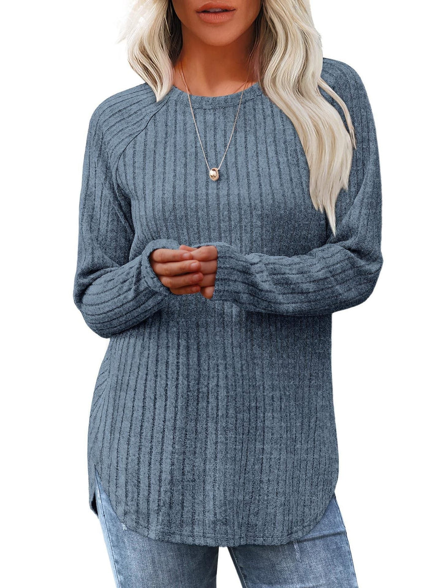 Florence Shirt with Long Sleeve in Blue