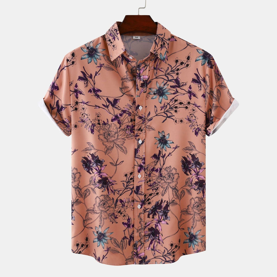 Florence Shirt with Short Sleeve in Orange