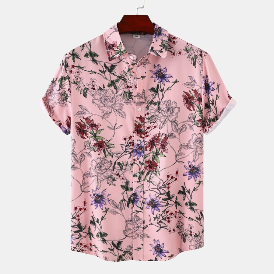 Florence Shirt with Short Sleeve in Pink