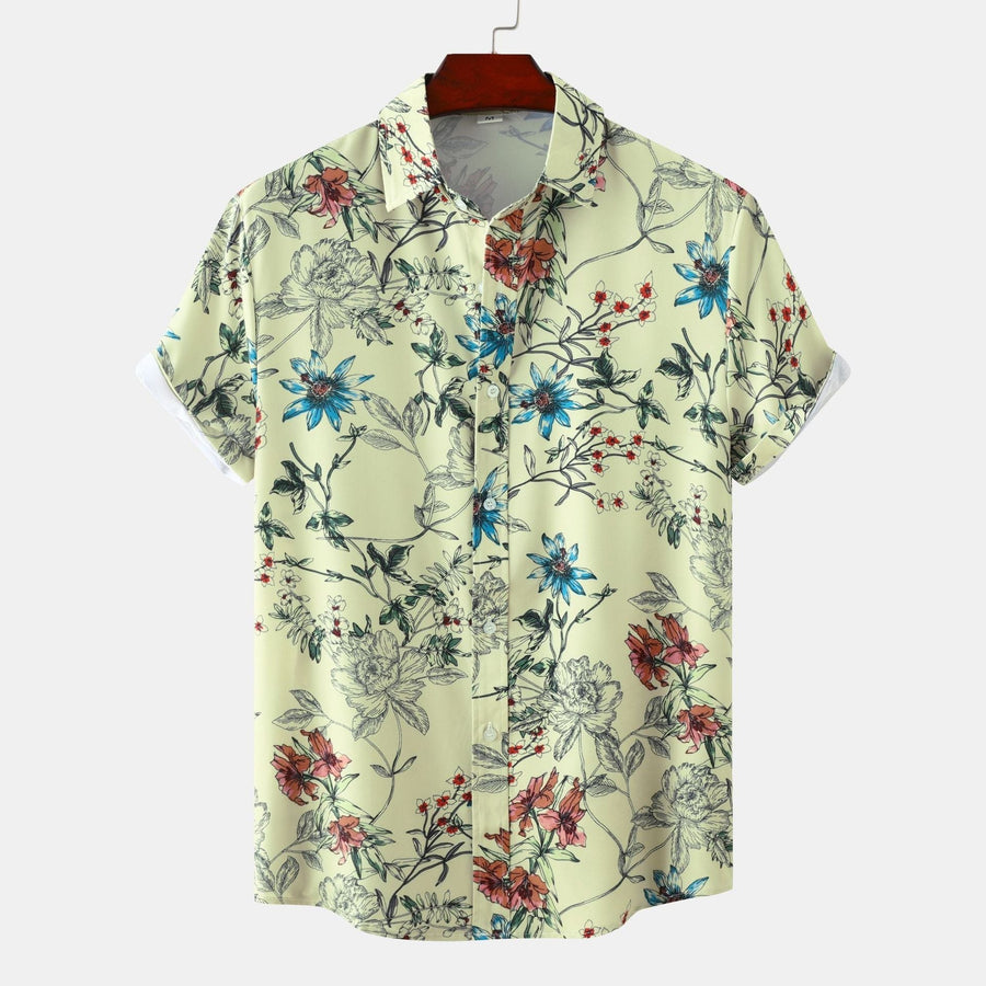 Florence Shirt with Short Sleeve in Yellow