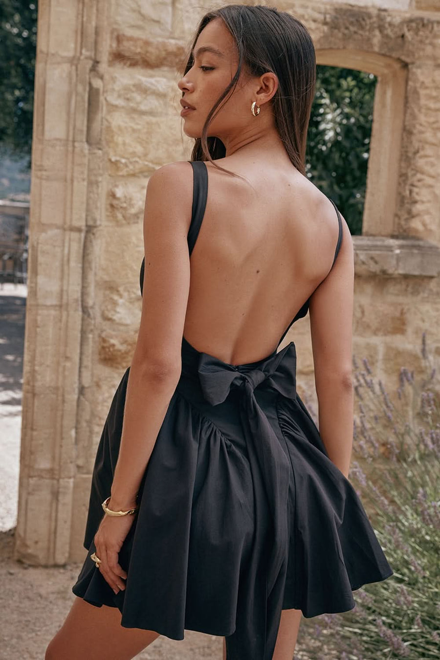 FLORENNE | BOW MINI DRESS