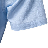 Florian Casual Linen Shirt with Stand Collar and Short Sleeve