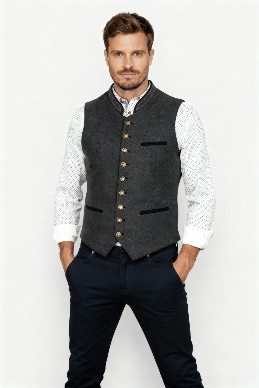 Florian Elegant Vest in Grey