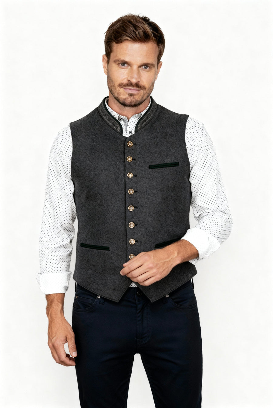 Florian Elegant Vest in Grey
