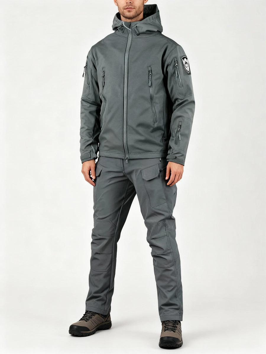 Florian Jacket with Zip Front in Black