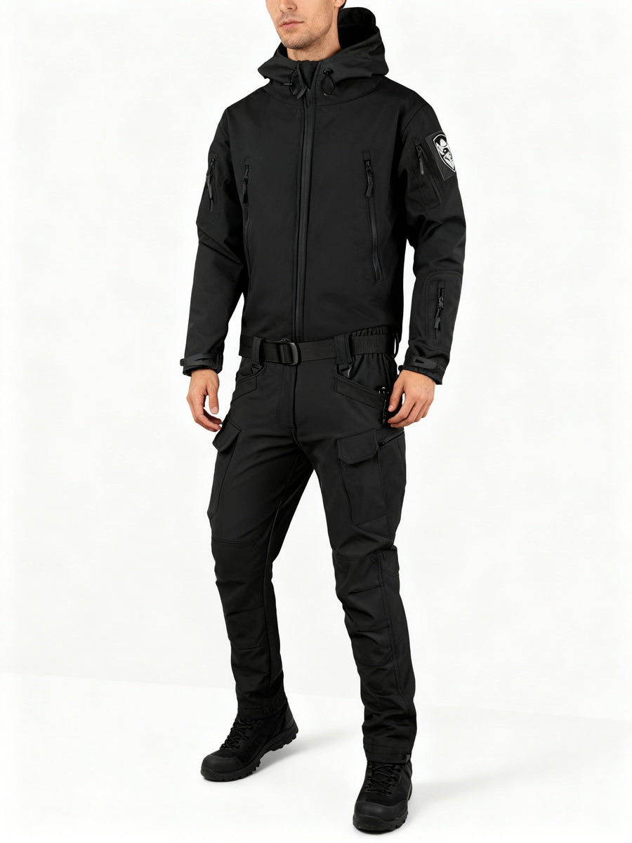 Florian Jacket with Zip Front in Black