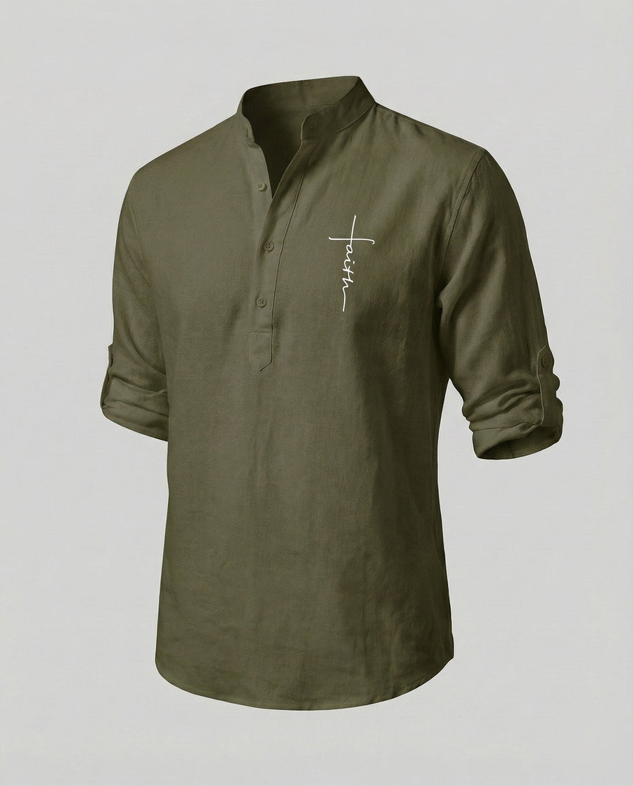 Florian Linen Shirt in Green