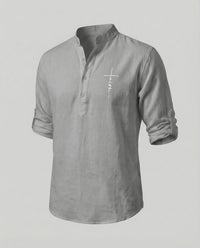 Florian Linen Shirt in Grey