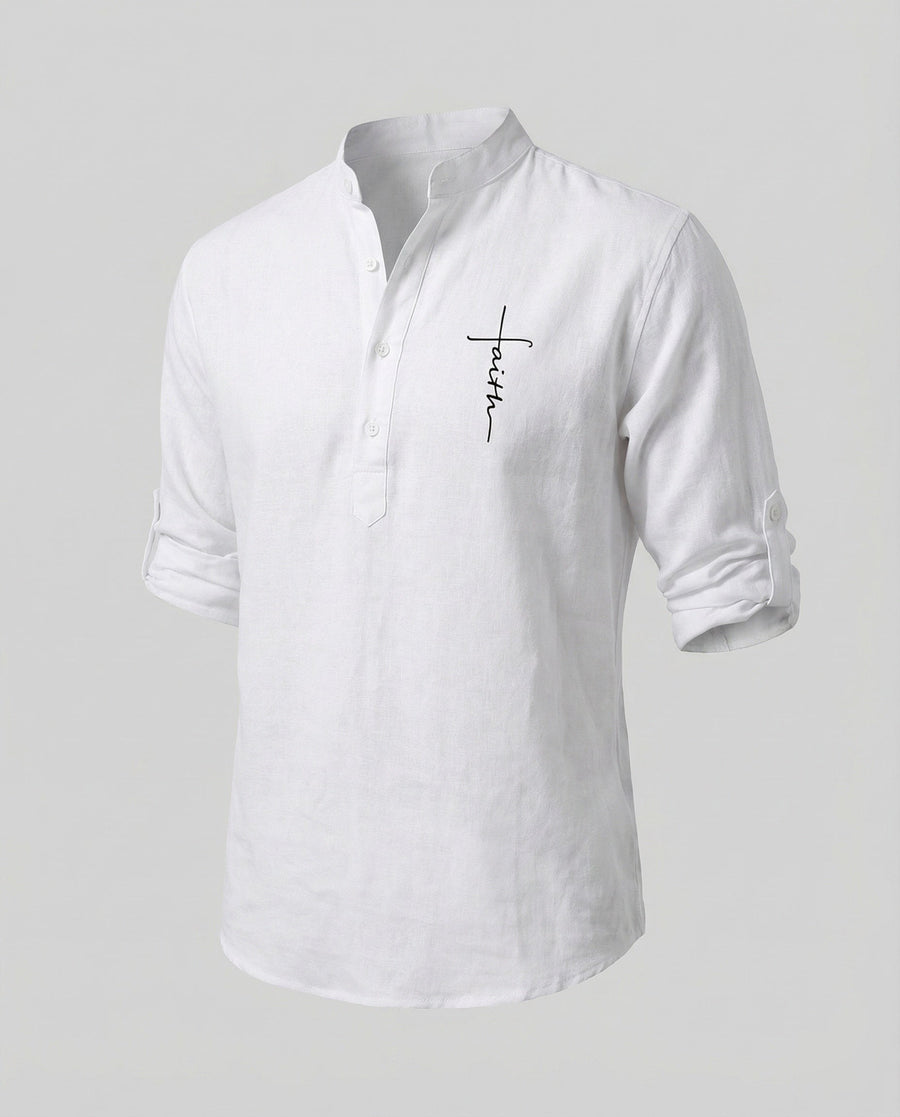 Florian Linen Shirt in White