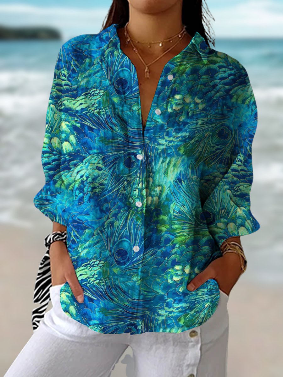 Florina™ Peacock Grace Blouse in Multicolour
