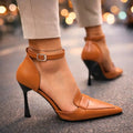 Francesca Women's Pointed Toe Ankle Strap Heels