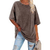Frances™ Women's Oversized Vintage T-Shirt in Brown