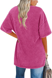 Frances™ Women's Oversized Vintage T-Shirt in Light Gray