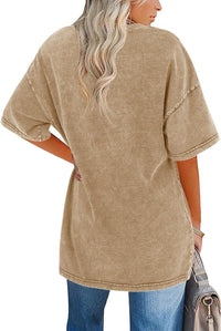 Frances™ Women's Oversized Vintage T-Shirt in Light Gray