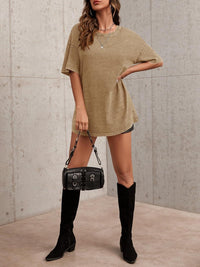 Frances™ Women's Oversized Vintage T-Shirt in Light Gray