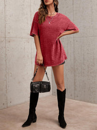 Frances™ Women's Oversized Vintage T-Shirt in Light Gray