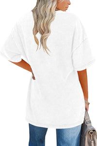 Frances™ Women's Oversized Vintage T-Shirt in Light Gray