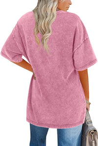 Frances™ Women's Oversized Vintage T-Shirt in Light Gray