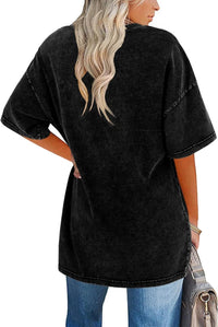 Frances™ Women's Oversized Vintage T-Shirt in Light Gray