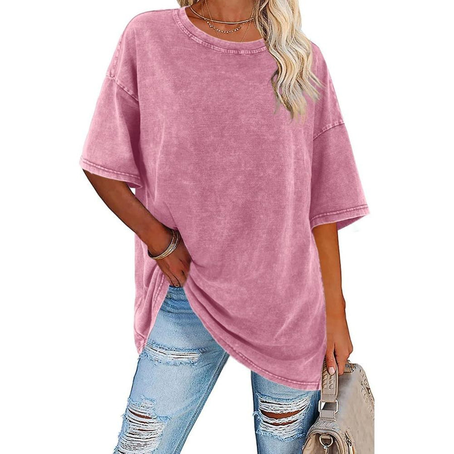 Frances™ Women's Oversized Vintage T-Shirt in Light Pink