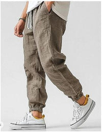 Frederik Airy Linen Trousers in Khaki