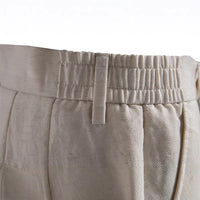 Frederik Casual Linen Shorts with Pleated