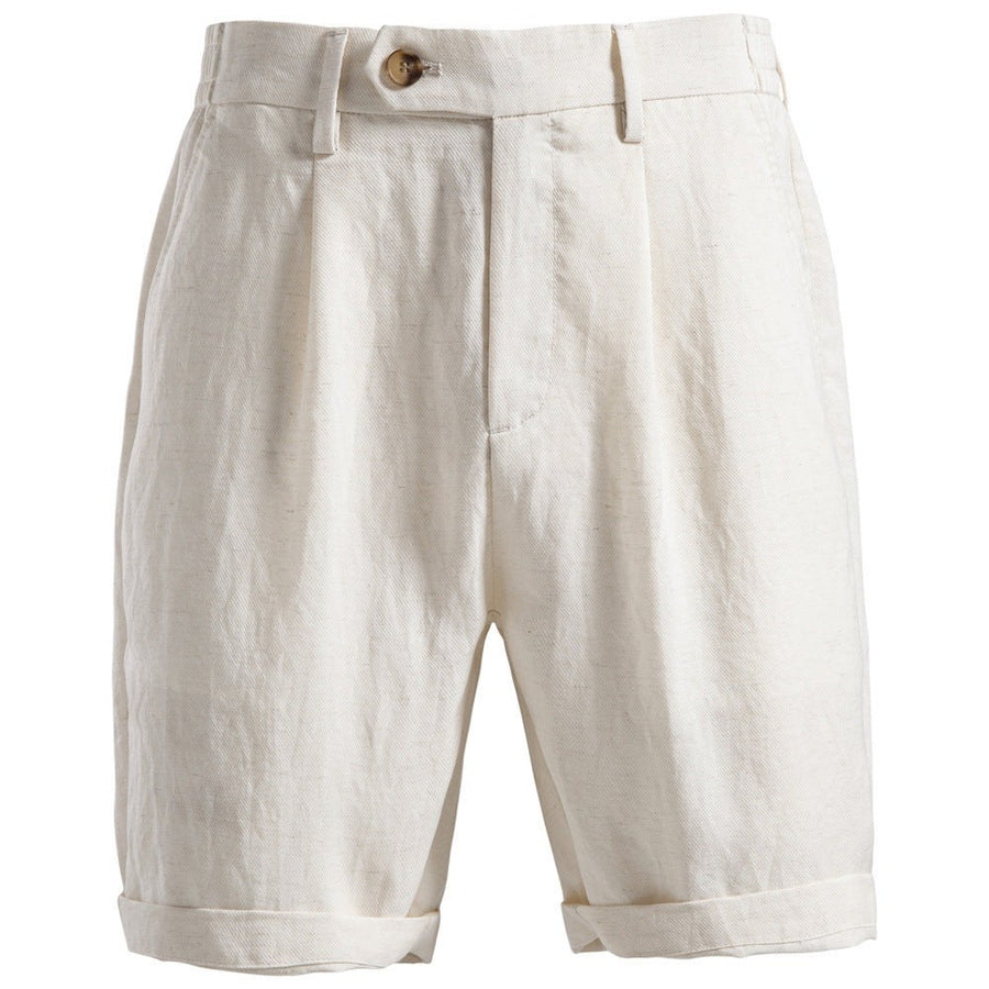 Frederik Casual Linen Shorts with Pleated