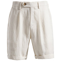 Frederik Casual Linen Shorts with Pleated