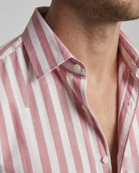 Frederik Linen Blend Shirt with Striped