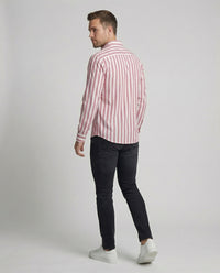Frederik Linen Blend Shirt with Striped