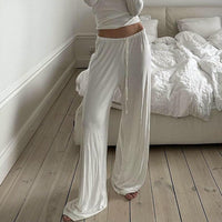 Freya Casual Trousers with Elastic Waist in White