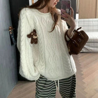Freya Knit Sweater in Milch White