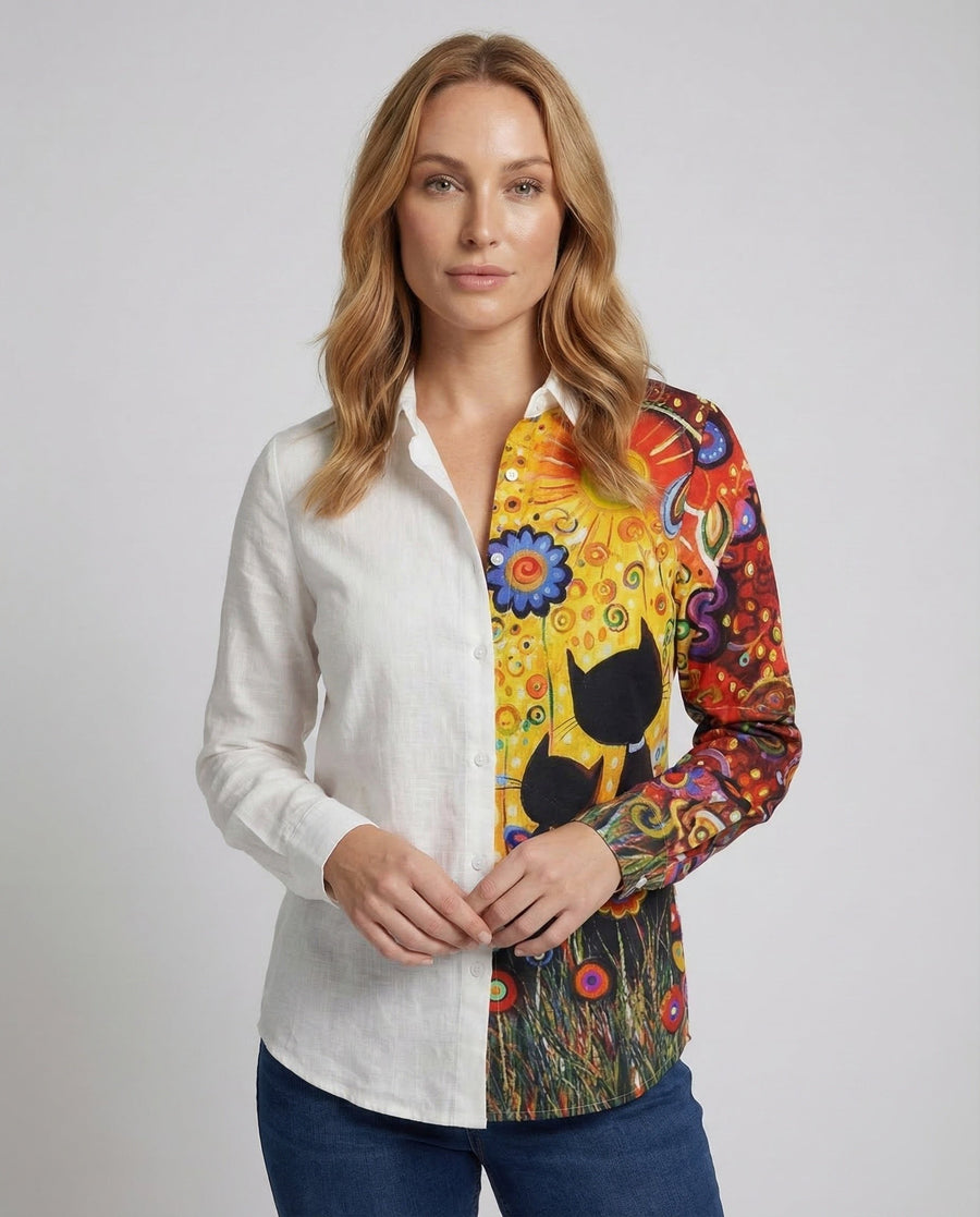 Freya Linen Shirt in Multicolour