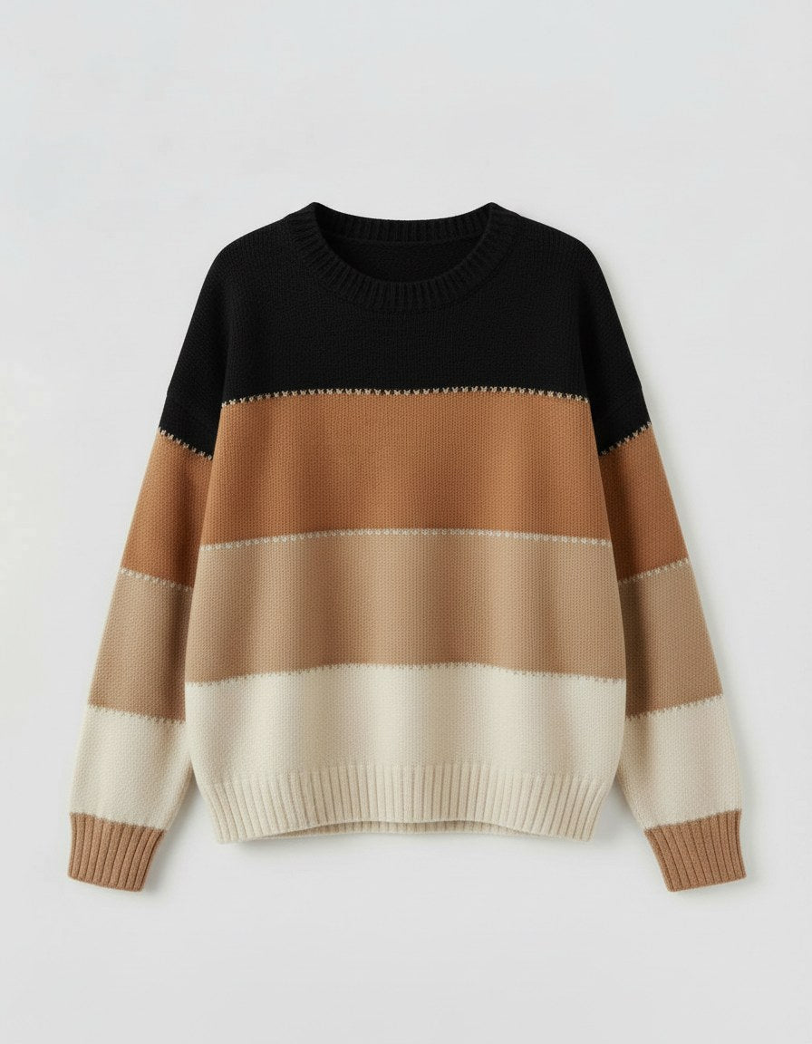 Freya Shirt with Striped in Brown