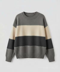 Freya Shirt with Striped in Grey