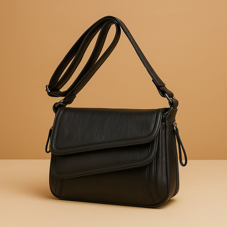 Freya™ Leather Bag in Black