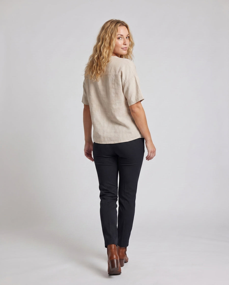 Frida Casual Linen Shirt with Button Front