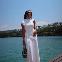 Frida Elegant Dress with Fitted in White