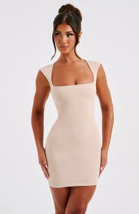 Allegra Mini Dress – Nude